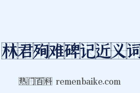 林君殉难碑记近义词是什么意思的图片